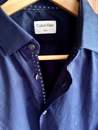 Camisa Slim Fit Caballero Azul Marino Calvin Klein