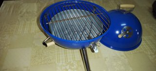 Mini Griglia Barbecue Rotonda Blu