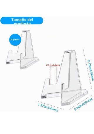 24 Soportes Acrílicos para Platos