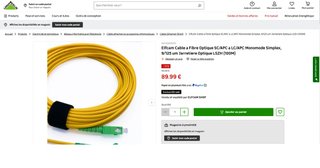 Elfcam Cabo fibra ótica amarelo 100 metros