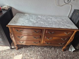 Tocador/Cómoda Mármol y Madera