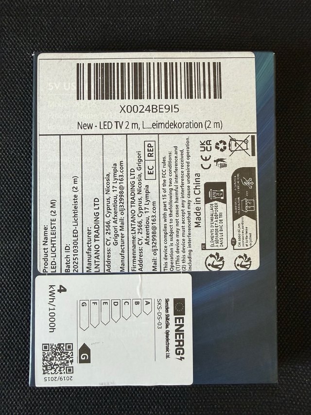 Cinta LED USB Azul