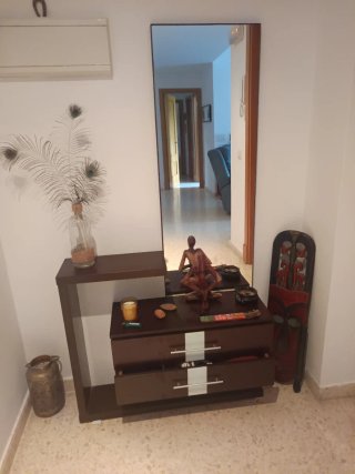 Mueble recibidor madera y metal