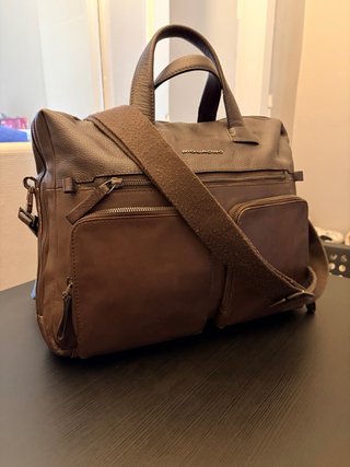 Maletín Piquadro Piel Marrón Portátil