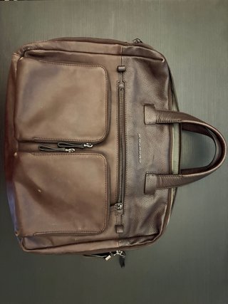 Maletín Piquadro Piel Marrón Portátil