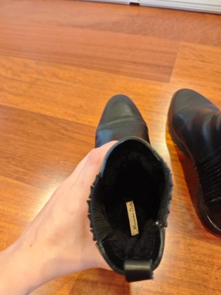 Botines piel negros Massimo Dutti