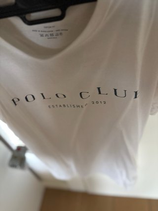 Camiseta Polo Club Blanca Talla S Hombre