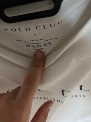 Camiseta Polo Club Blanca Talla S Hombre