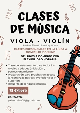 Clases particulares viola/violín
