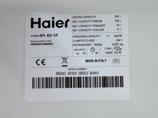 Frigorífico Combi Haier 188cm Gris No Frost A+