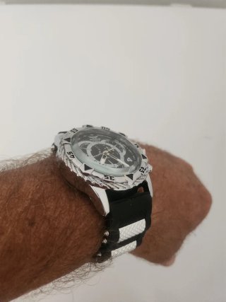 Orologio Zhowe Quarzo Uomo Nero/Argento
