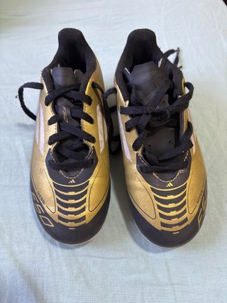 Botines Adidas Messi F50 Niño Dorados talla 30