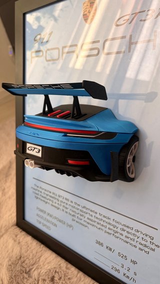Quadro Decorativo Porsche 911 GT3 RS Azul