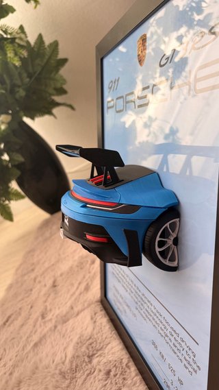 Quadro Decorativo Porsche 911 GT3 RS Azul
