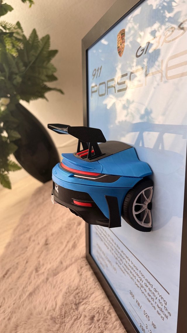 Quadro Decorativo Porsche 911 GT3 RS Azul