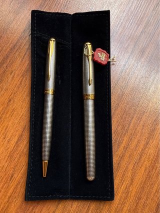 Pluma y Bolígrafo de plata - Parker Sonnet Cisele