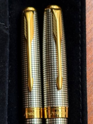 Pluma y Bolígrafo de plata - Parker Sonnet Cisele