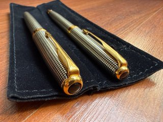 Pluma y Bolígrafo de plata - Parker Sonnet Cisele