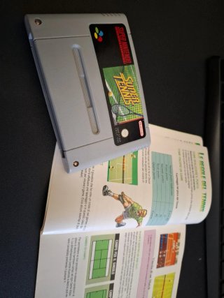Super Tennis SNES super nintendo + libretto