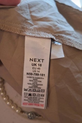 Blusa Next Beige con Encaje