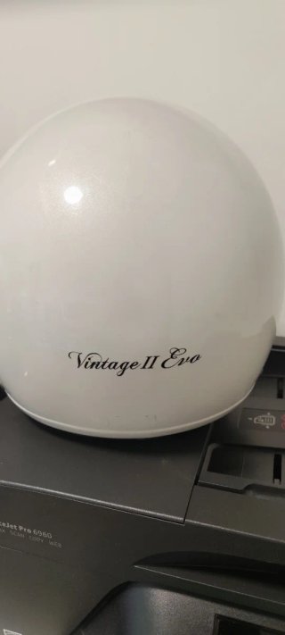 Casco Moto Jet Vintage Blanco Roto NZI