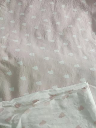 Juego Sábanas Cama 105cm Rosa y Blanco