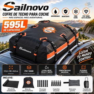 Cofre Techo Coche Sailnovo 595L Impermeable