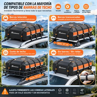 Cofre Techo Coche Sailnovo 595L Impermeable