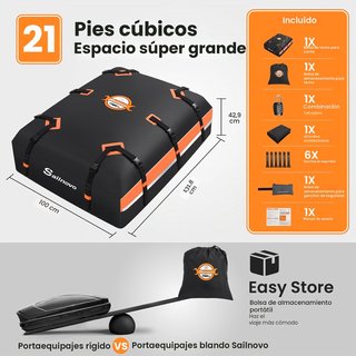 Cofre Techo Coche Sailnovo 595L Impermeable