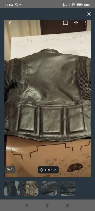Chaqueta de piel para moto