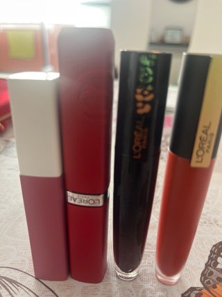 Set 4 pintalabios L'Oréal y NYX