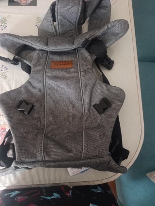 Mochila porta bebé Jané gris