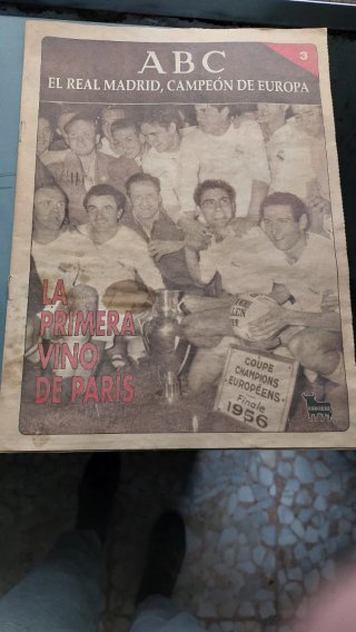 Campeon Europa 1956.Real Madrid Periódico ABC