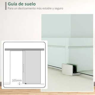 Puerta corredera cristal con kit