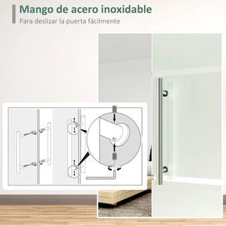 Puerta corredera cristal con kit