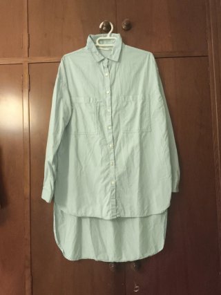 Camisa larga azul talla S