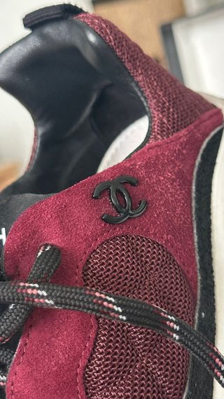 Chanel CC Suede & Calfskin Sneakers