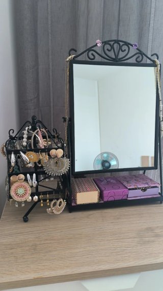 Organizador de Joyas y Accesorios Negro + Espejo