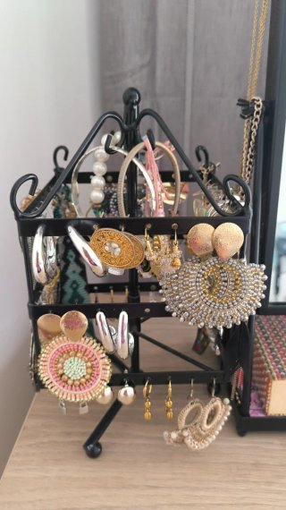 Organizador de Joyas y Accesorios Negro + Espejo