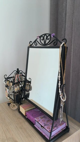 Organizador de Joyas y Accesorios Negro + Espejo