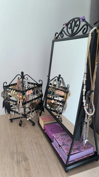 Organizador de Joyas y Accesorios Negro + Espejo