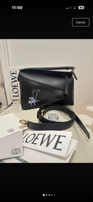Loewe Puzzle Suna Fujita Pequeño Negro Multicolor