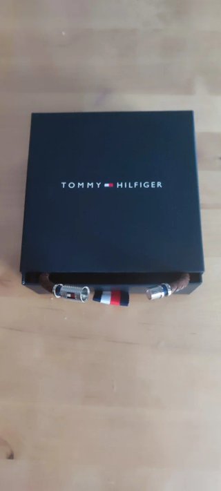 Pulsera Cuero Tommy Hilfiger Hombre Plata