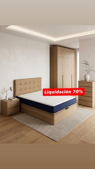 Liquidación 70% Colchón y Base Cama