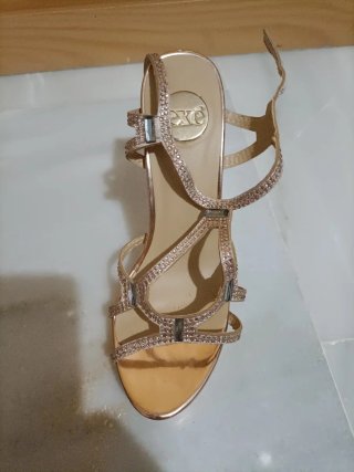 Sandalias Next Doradas Brillantes