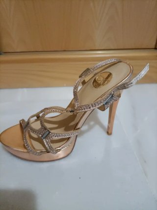Sandalias Next Doradas Brillantes