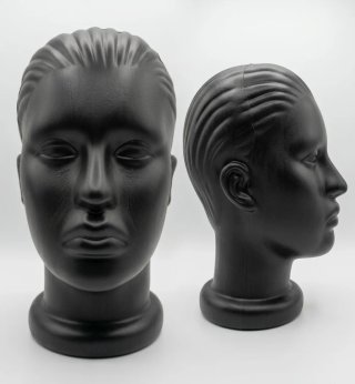 Cabeza maniquí femenina negra