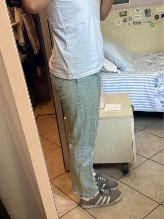 Jeans Mom Fit Zara chiari