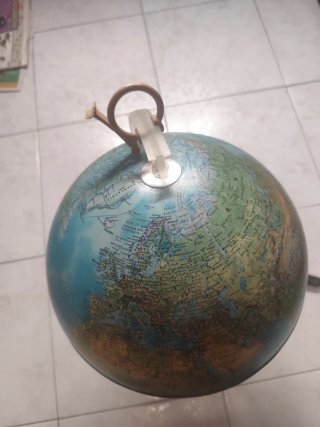 Mappamondo Vintage Illuminato Anni '80