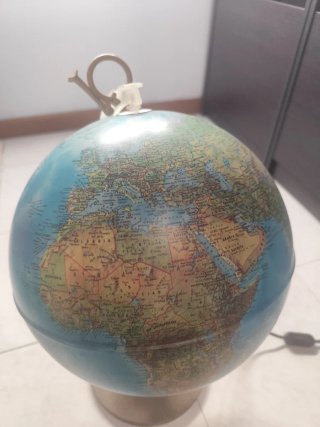 Mappamondo Vintage Illuminato Anni '80